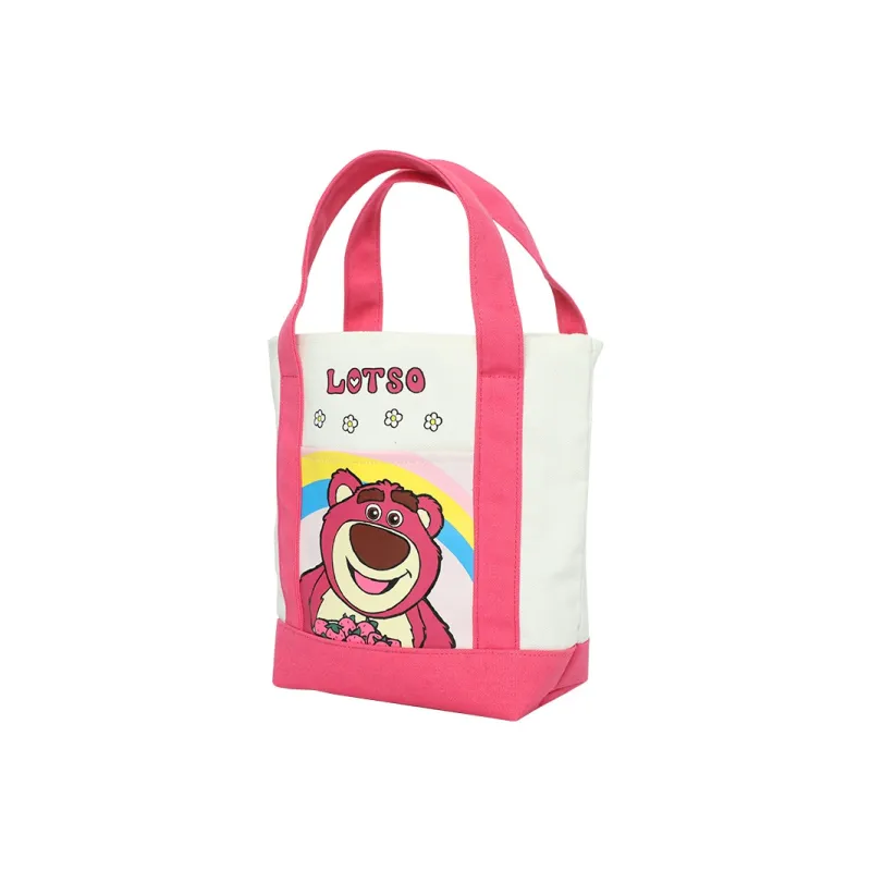 MESUCA Disney, Collaboration Canvas Bag, Tote Bag, Shopping Bag, Handbag Medium Size Unisex Rose Red-2