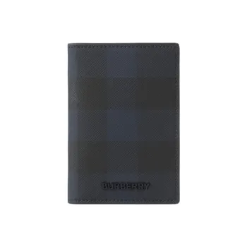 Burberry Cotton Card Holder Men's Marine Blue