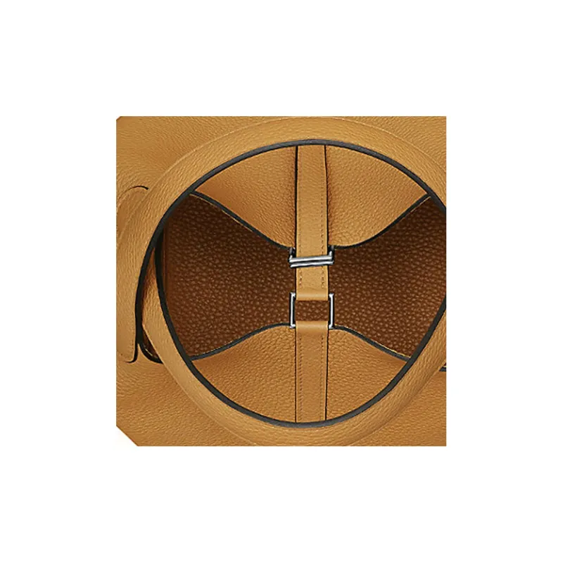 HERMES Picotin Lock Clemence Bullock Leather Bucket Bags Handbags Women's 4B Biscuit Cookie-3