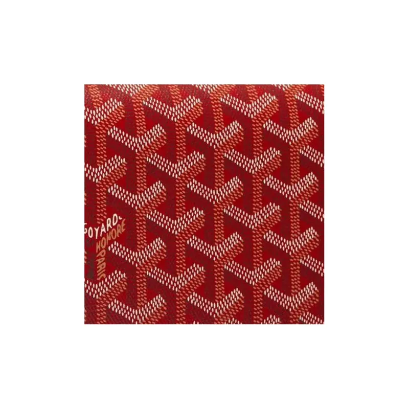 GOYARD RICHELIEU Canvas With Leather Wallet Unisex Red-3