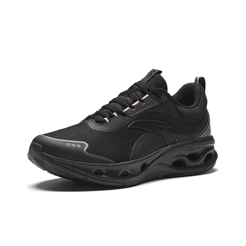 Anta Abrasion-Resistant Low-Top Running Shoes Men's Black-1