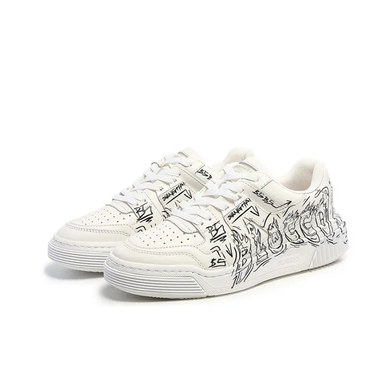 BLOCCO5 Tom Sachs X NikeCraft General Purpose Graffiti Edition Stylish Skateboarding Shoes Unisex White-1