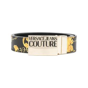 VERSACE   Leather Belts Men's Black  