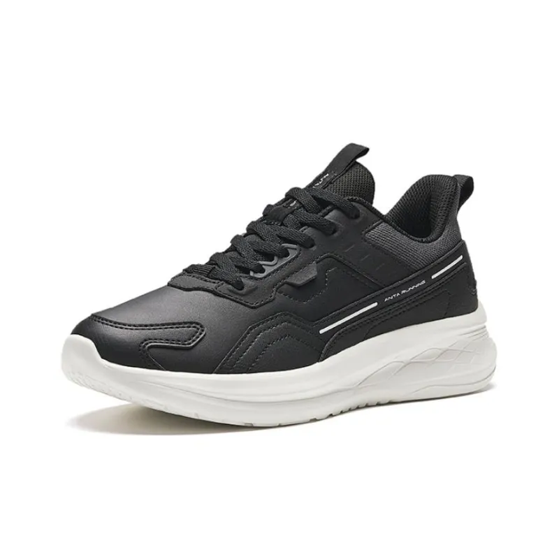 Anta Wear Resistant High Top Running Shoes Women's Black-1