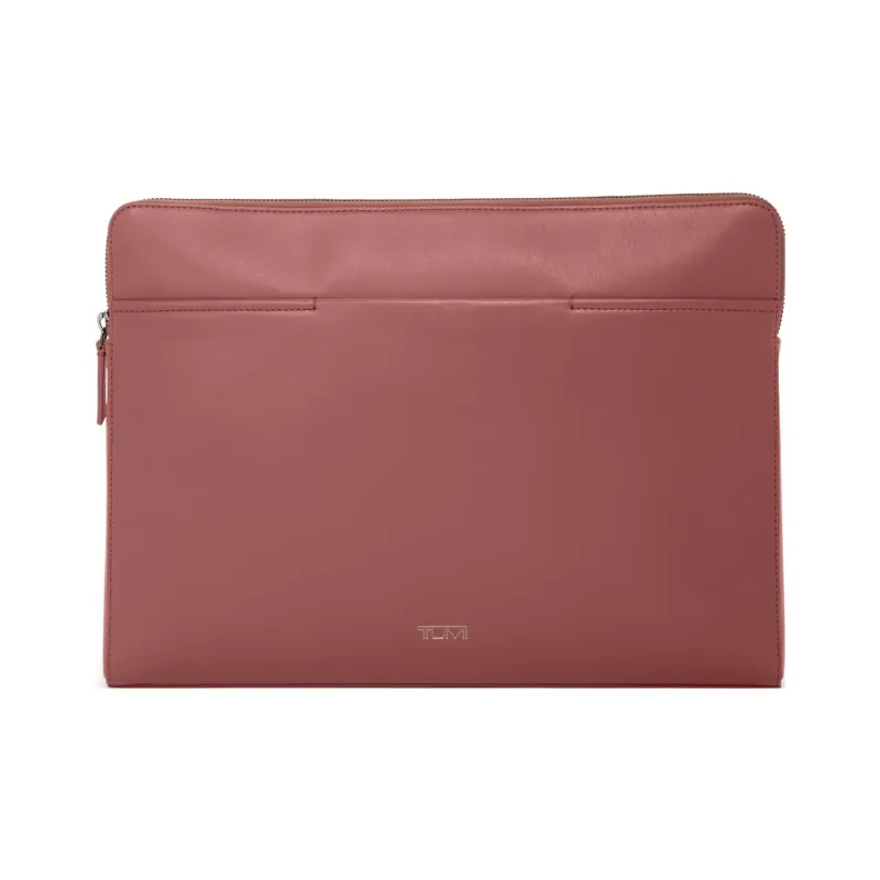 TUMI Leather Laptop Bag Large Size Women's Rose Red-0