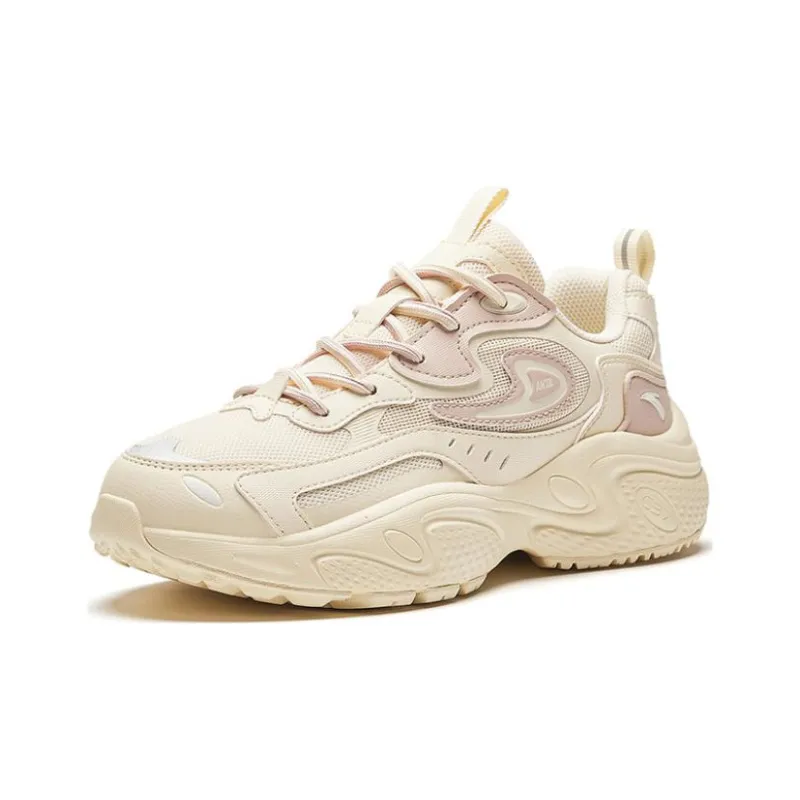 Anta Starlight Breathable Support Low Top Chunky Sneakers Women's Ecru-1