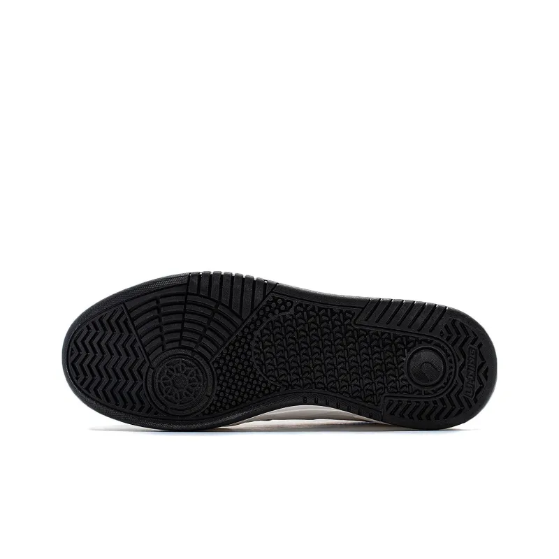 LiNing Yuebai Slip Resistant Cushioning Low Top Skateboard Shoes Men's White Black-4