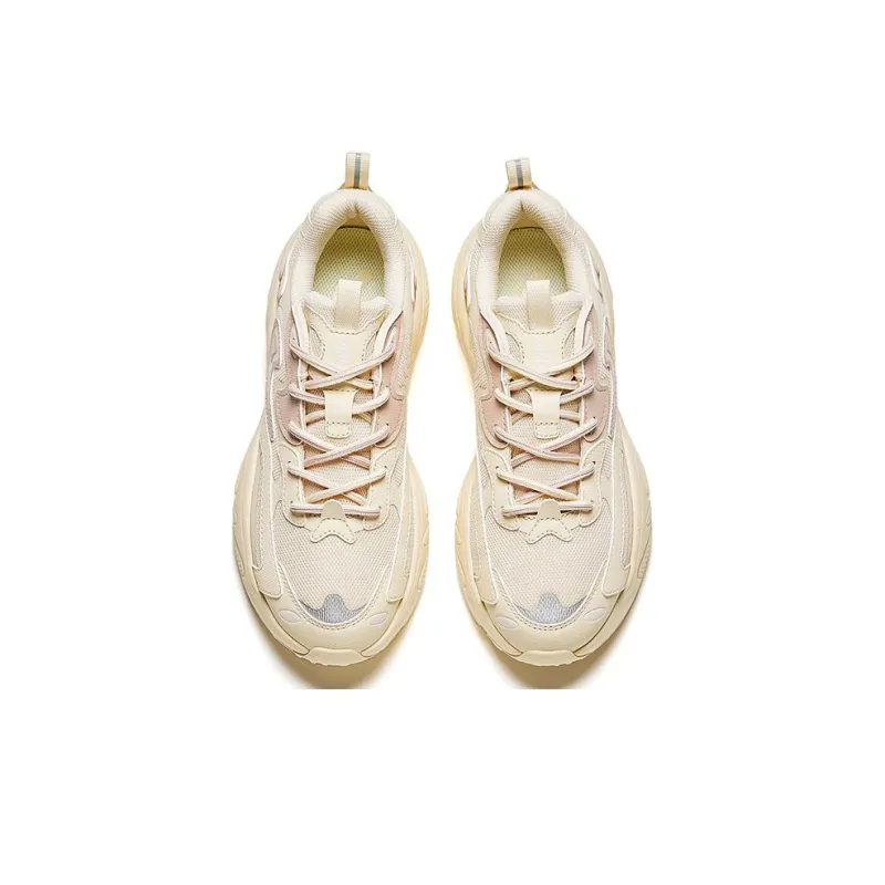 Anta Starlight Breathable Support Low Top Chunky Sneakers Women's Ecru-2
