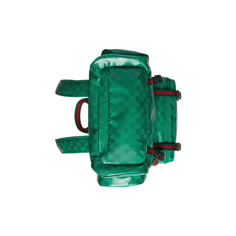 GUCCI Crystal Canvas With Leather Trim Backpack Regular Men's Green-4