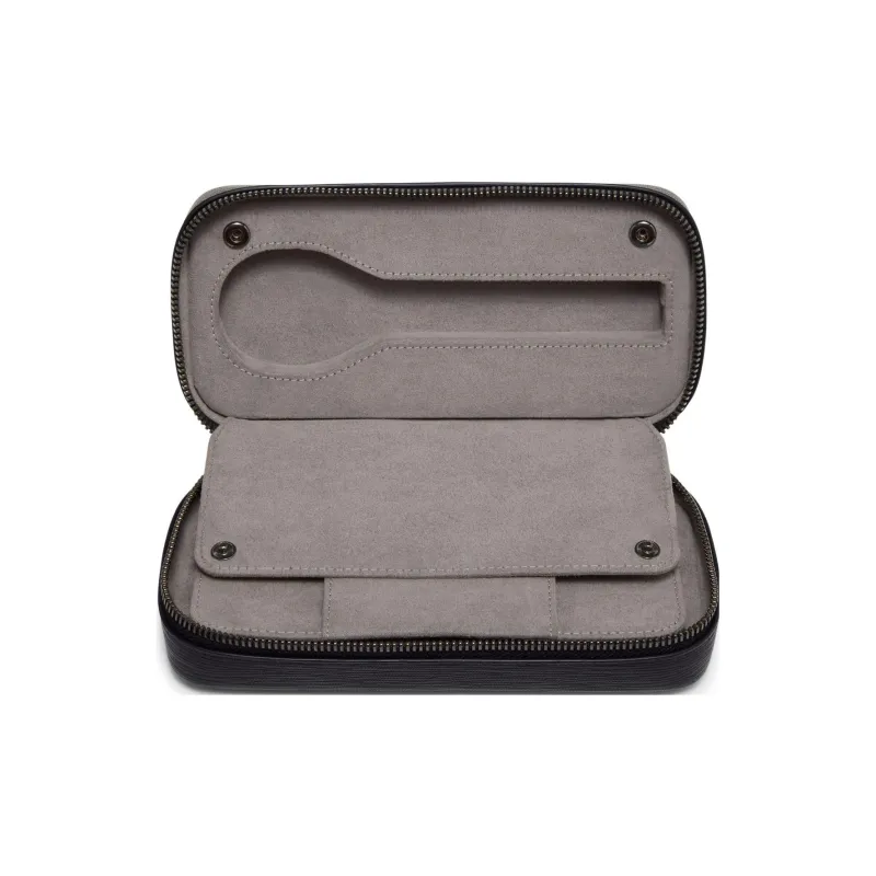 TUMI Leather Watch Box Storage Bag Unisex Black-2