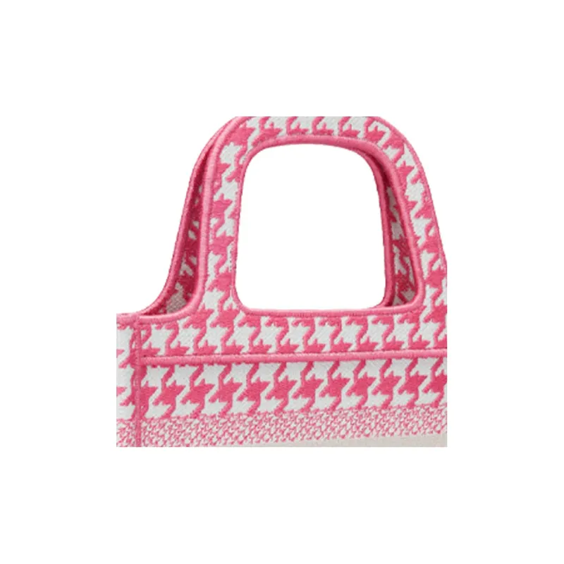 DIOR Canvas Bag, Handbag Mini Women's Peony Pink-4