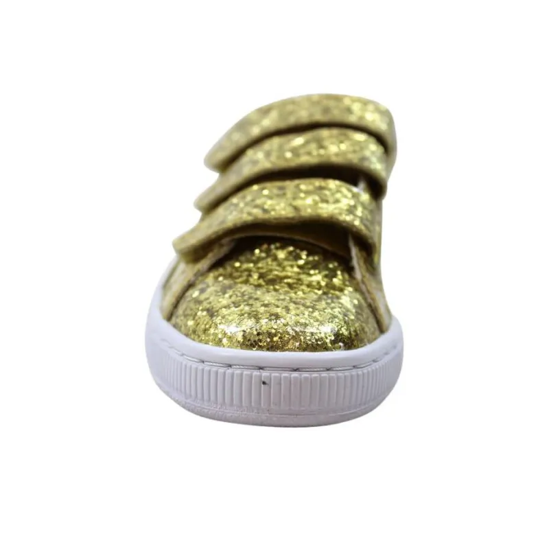 PUMA Basket Strap Glitter Gold Women's-2