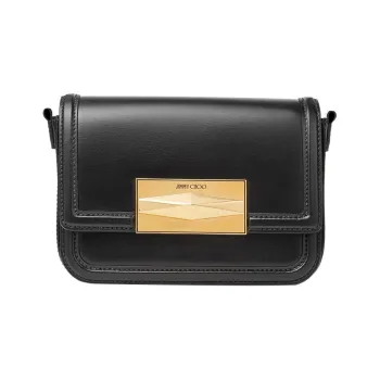 Jimmy Choo Leather Crossbody Bag, Shoulder Bag Women's Black