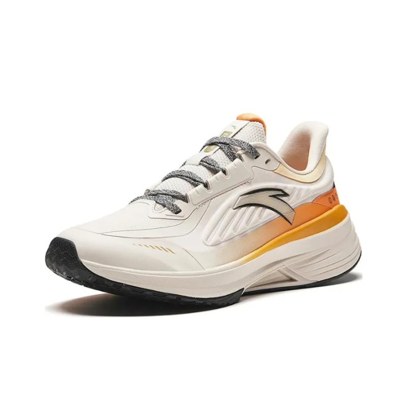 Anta Innovative Water Repellent Wear Resistant Low Top Running Shoes Women's Beige Orange-1