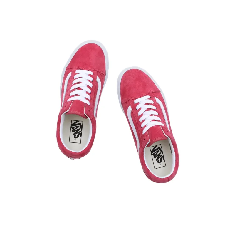 Vans Old Skool Pig Suede 'Pink Red' Women's-3
