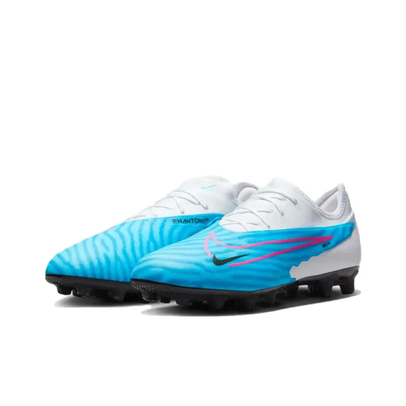Nike Phantom GX HG Rubber Short Studs Slip Resistant Soccer Shoes Men's Blue White-2