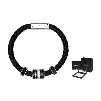 MAGICPOLE Titanium Steel Rope Bracelets Men's Black