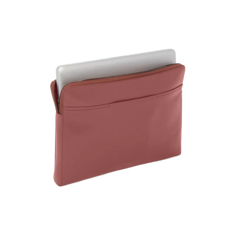 TUMI Leather Laptop Bag Large Size Women's Rose Red-2