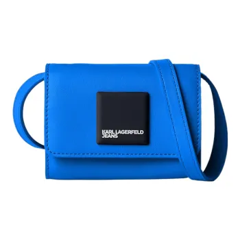 KARL LAGERFELD Polyurethane With Polyester Envelope Bag, Shoulder Bag, Crossbody Bag Extra Mini Women's Royal Blue