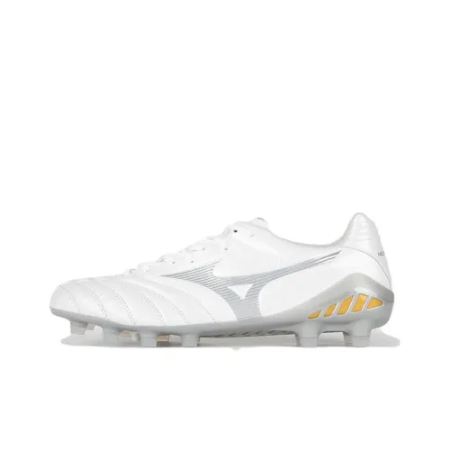 Mizuno Elite Neo2 FG Rubber Long Studs Natural Ground Slip Resistant Soccer Shoes Men's White