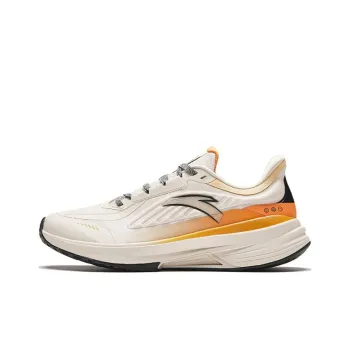 Anta Innovative Water Repellent Wear Resistant Low Top Running Shoes Women's Beige Orange