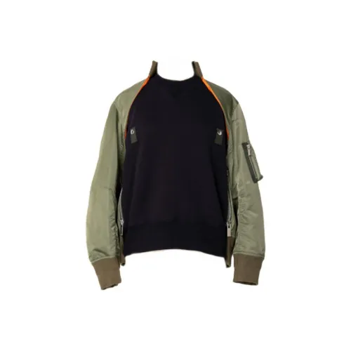 Sacai Sweatshirts Men Army Green