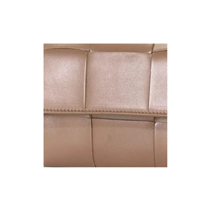Bottega Veneta Leather Wallet Mini Women's Brown-4