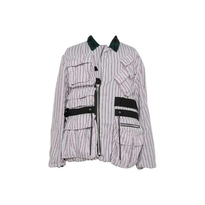 Sacai Checked Reversible Wool Jacket-1