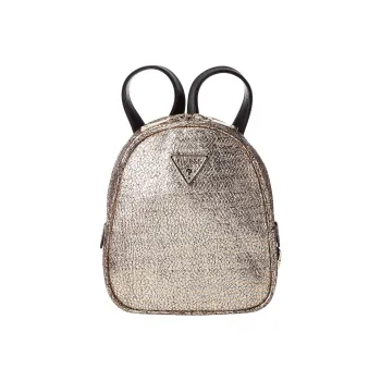 GUESS Polyester Backpack Mini Women's Gold