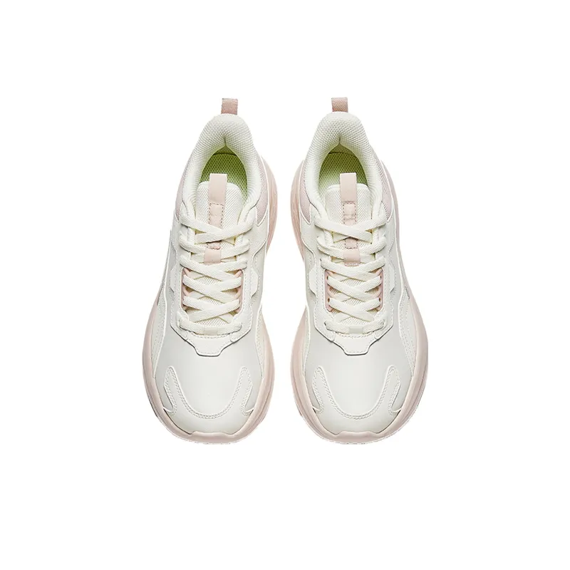 Anta Anti-Slip Wear-Resistant Low-Top Running Shoes Women's Ivory White/Lotus Grey-2