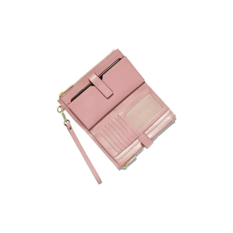 MICHAEL KORS Adele Coated Canvas Wallet Women's Smoky Rose/Multicolor-2