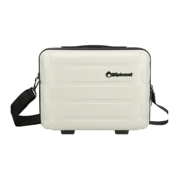 Diplomat PC Makeup Case Storage Box Medium Size Women's White/Mint Green