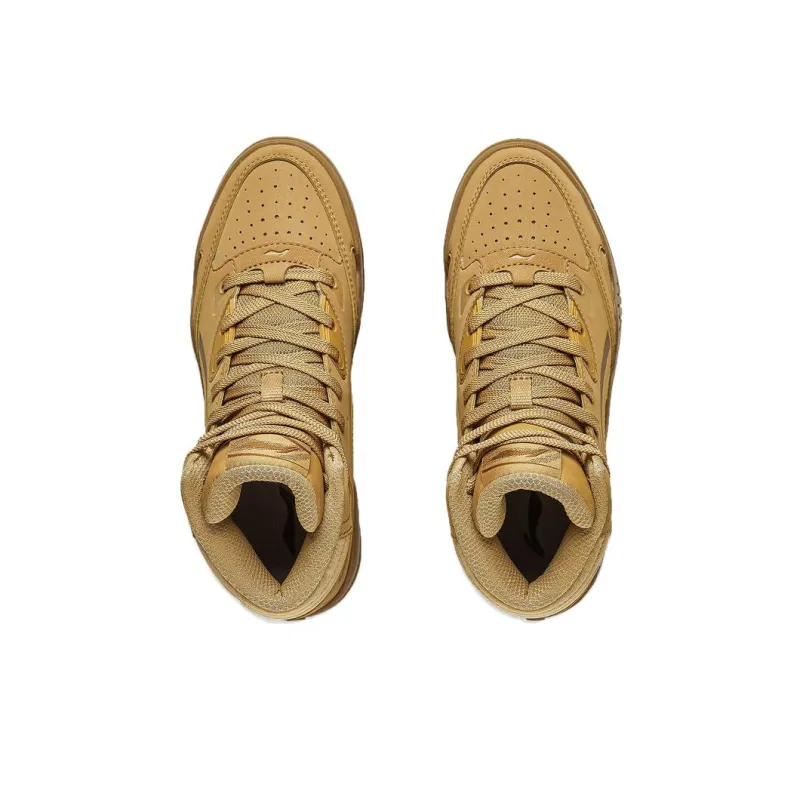 LiNing Mobara Anti Slip And Wear Resistant Breathable High Top Skateboard Shoes Women's Yellow-3