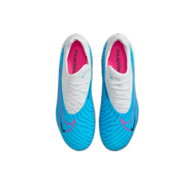 Nike Phantom GX HG Rubber Short Studs Slip Resistant Soccer Shoes Men's Blue White-3