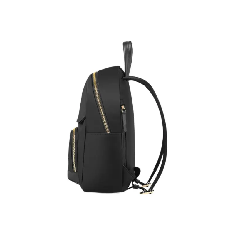 SAMSONITE Fabric Cow Leather Patchwork Laptop Backpack Small Size Women's Black-2