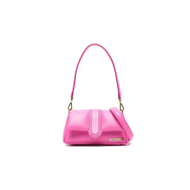 Jacquemus Lambskin Handbag Shoulder Bag Women's Fuchsia-0