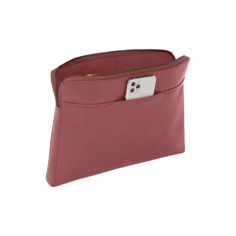 TUMI Leather Laptop Bag Large Size Women's Rose Red-1