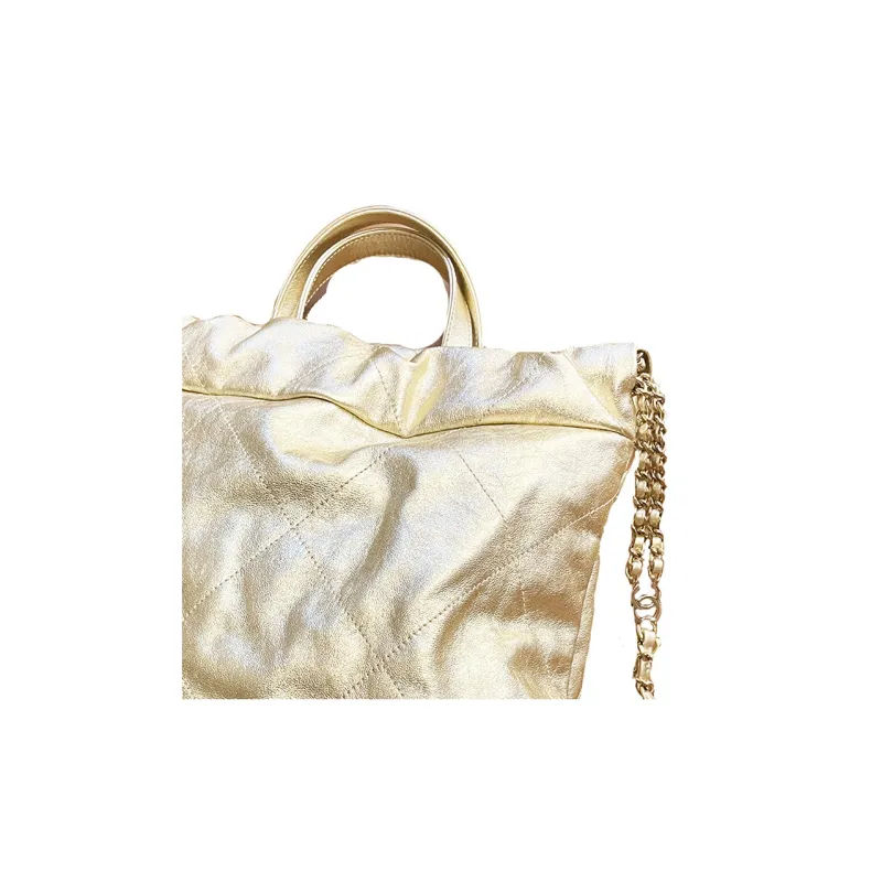 CHANEL Calfskin Backpack Trumpets Women's Champagne Gold-4