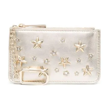 Jimmy Choo Nappa Leather Wallet Women's Gold