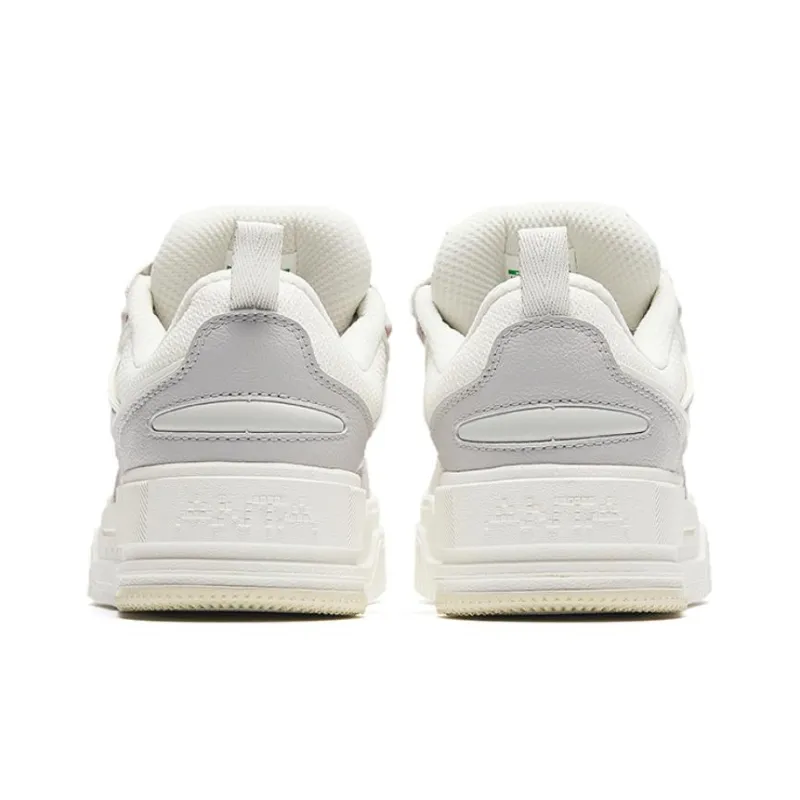 Anta Micro Sugar Puffy Shoes Wear Resistant Low Top Skateboard Shoes Women's White Purple-3