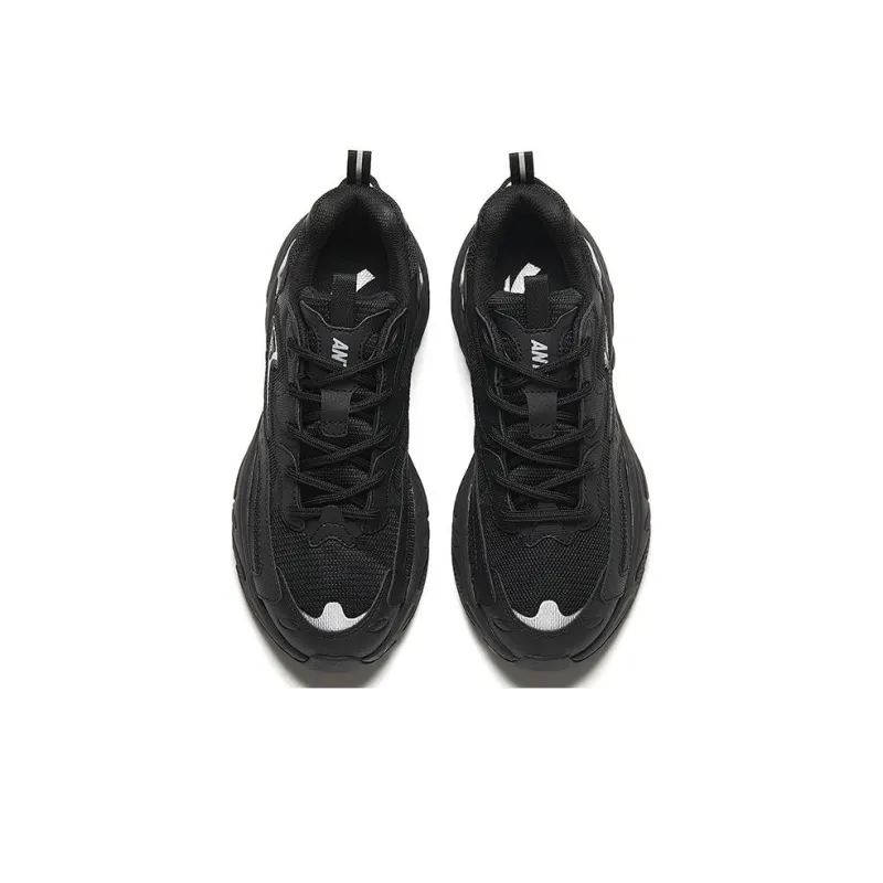 Anta Starlight Shock absorbing And Waterproof Low Top Chunky Sneakers Women's Black-2