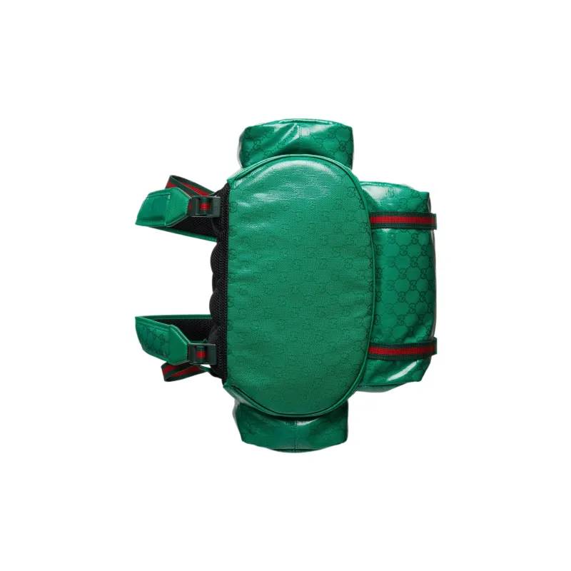 GUCCI Crystal Canvas With Leather Trim Backpack Regular Men's Green-6