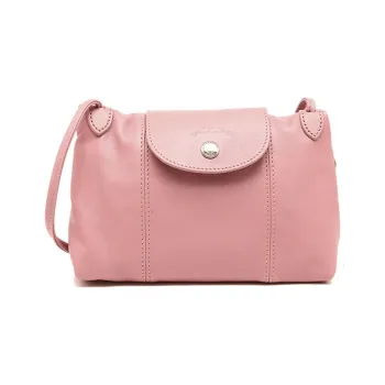 LONGCHAMP Lambskin Shoulder Bag Crossbody Bag Women's Pink