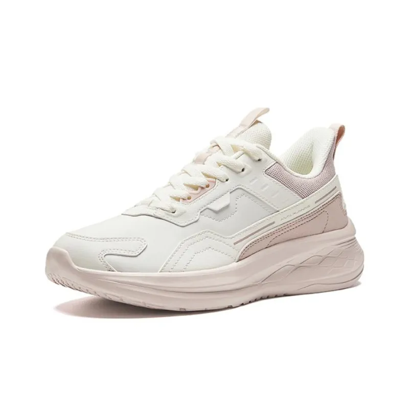 Anta Anti-Slip Wear-Resistant Low-Top Running Shoes Women's Ivory White/Lotus Grey-1