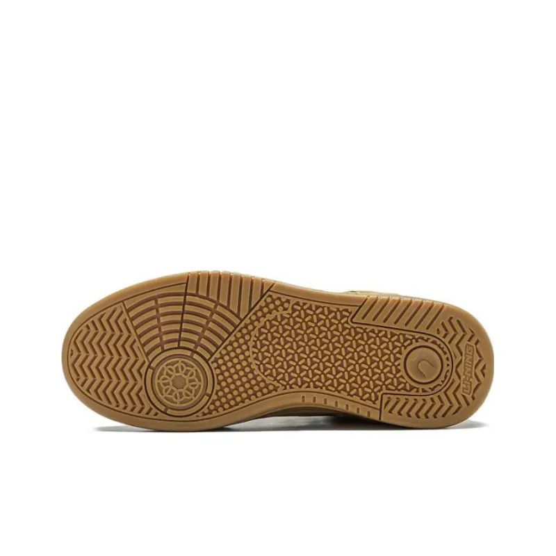 LiNing Mobara Slip Resistant, Abrasion Resistant, Breathable High Top Skateboard Shoes Men's Yellow-4