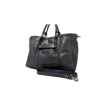 LONGCHAMP Calfskin Tote Bag, Shopping Bag, One Shoulder Handbag Regular Women's Black