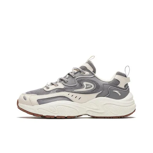 Anta Starlight Cushioning Wear Resistant Low Top Chunky Sneakers Women's Gray