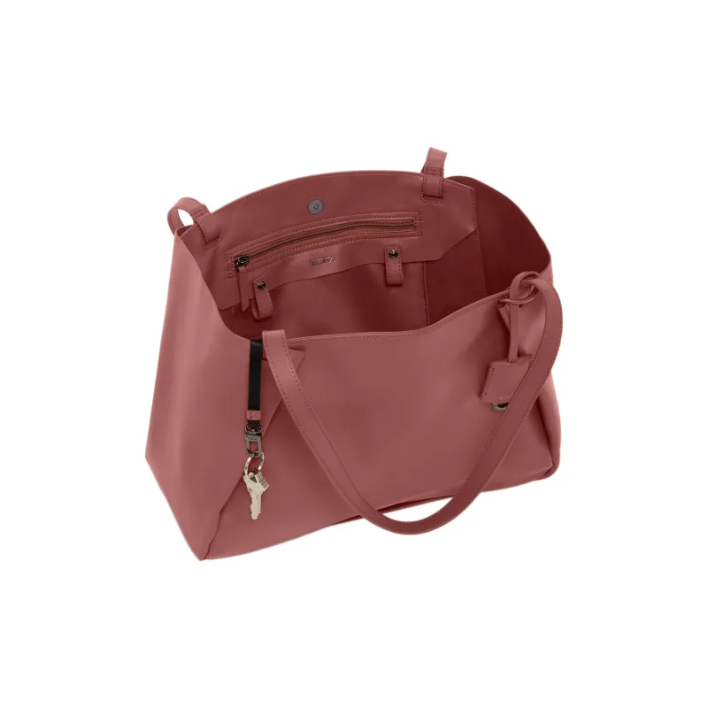 TUMI Leather Tote Bag Shopping Bag Handbag Shoulder Bag Women's Rose Red-1