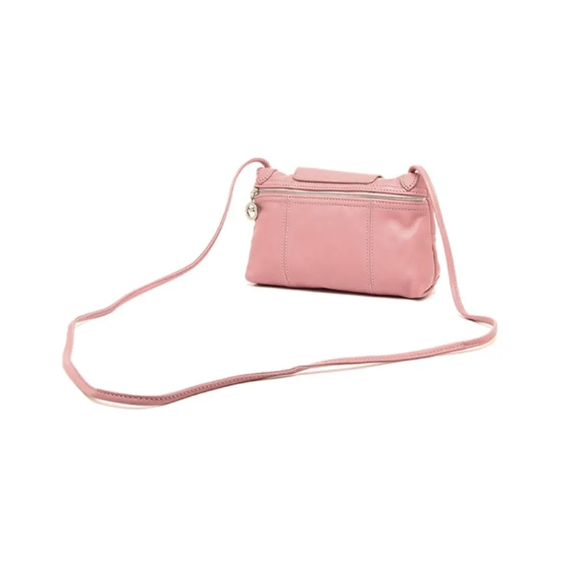 LONGCHAMP Lambskin Shoulder Bag Crossbody Bag Women's Pink-3