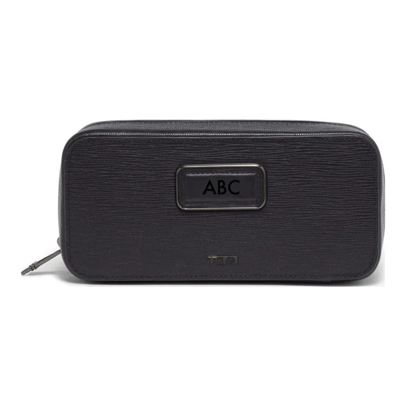 TUMI Leather Watch Box Storage Bag Unisex Black-0